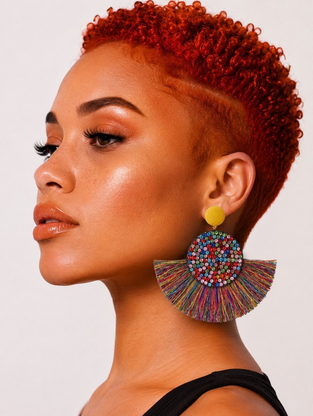 Fan Tassel Drop Earrings NWT